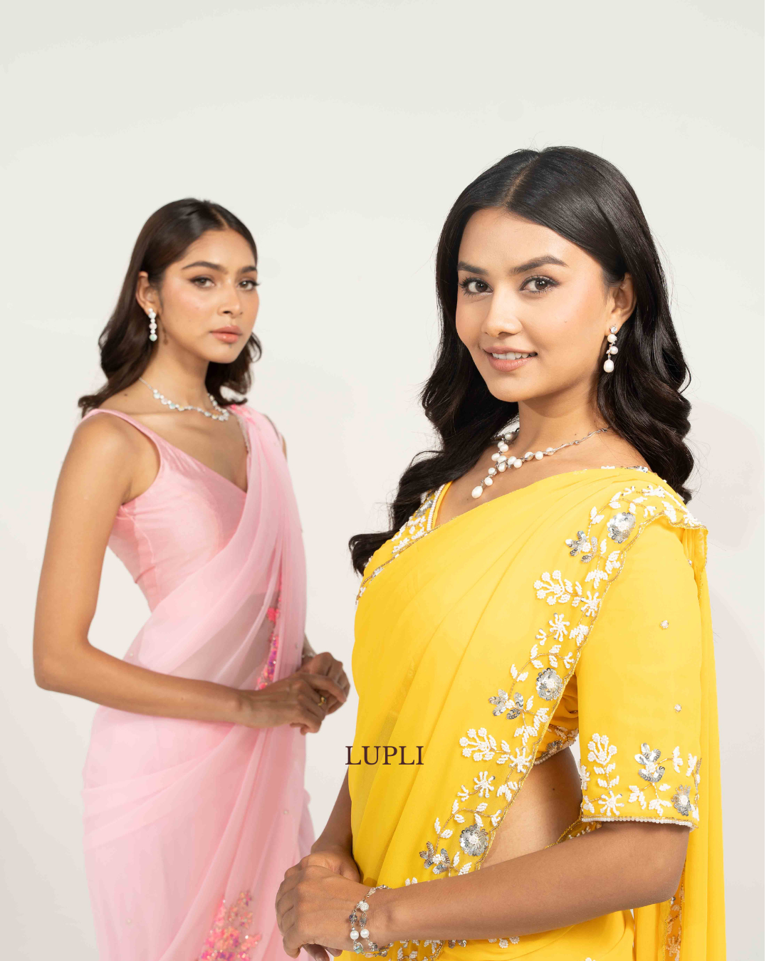 Nam Yellow Hand Embellished Saree
